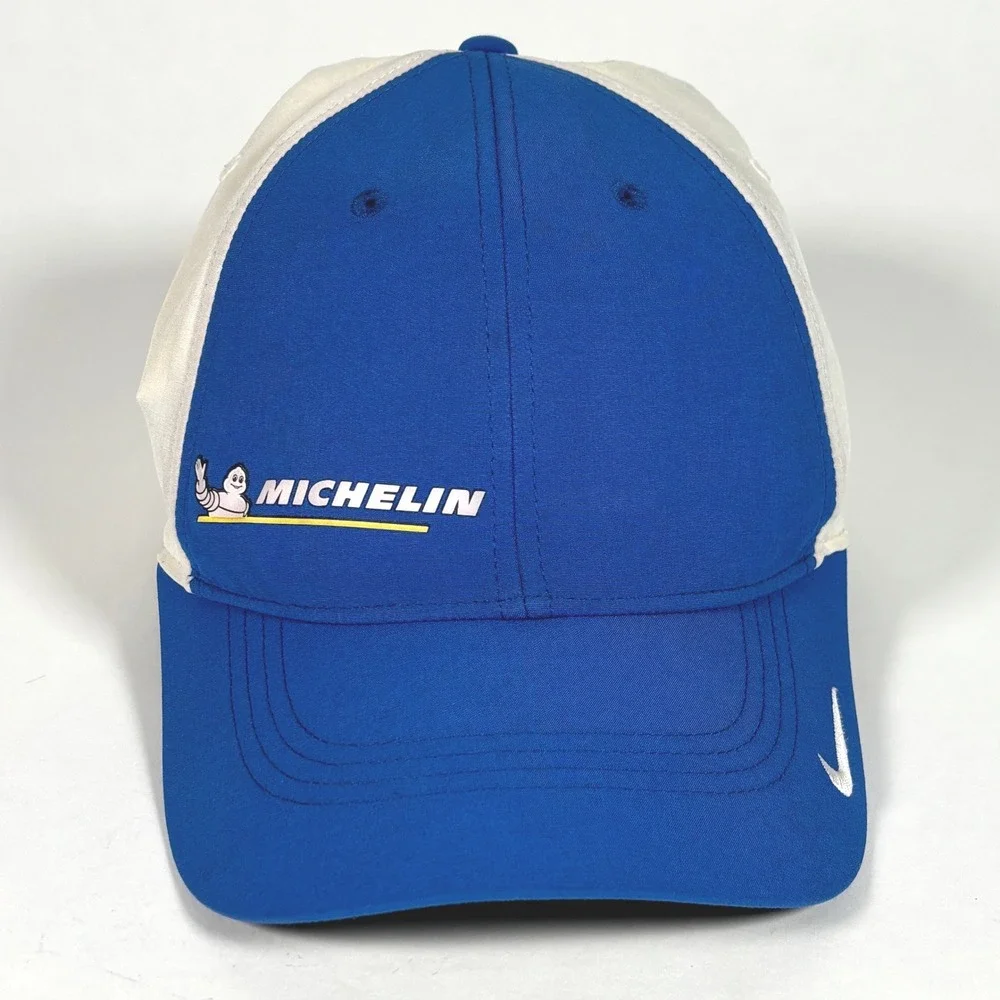 Nike Michelin Man Golf Hat Blue White Adjustable Strapback Baseball Cap